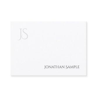 Modern Minimalist Monogram Elegant Simple Plain