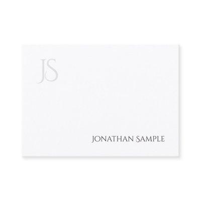 Modern Minimalist Monogram Elegant Simple Plain