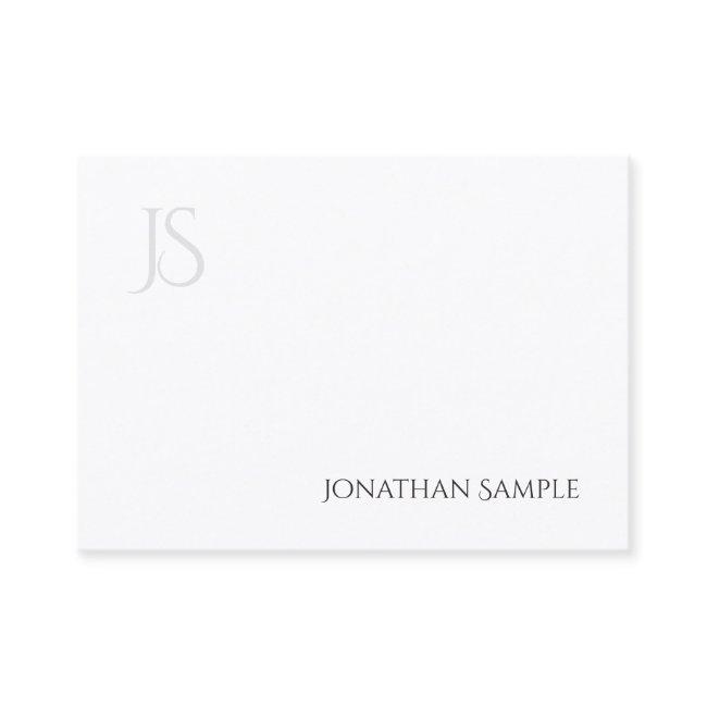 Modern Minimalist Monogram Elegant Simple Plain