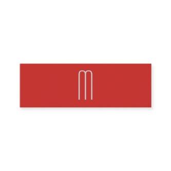 Modern Minimalist Monogram Red Black Mini