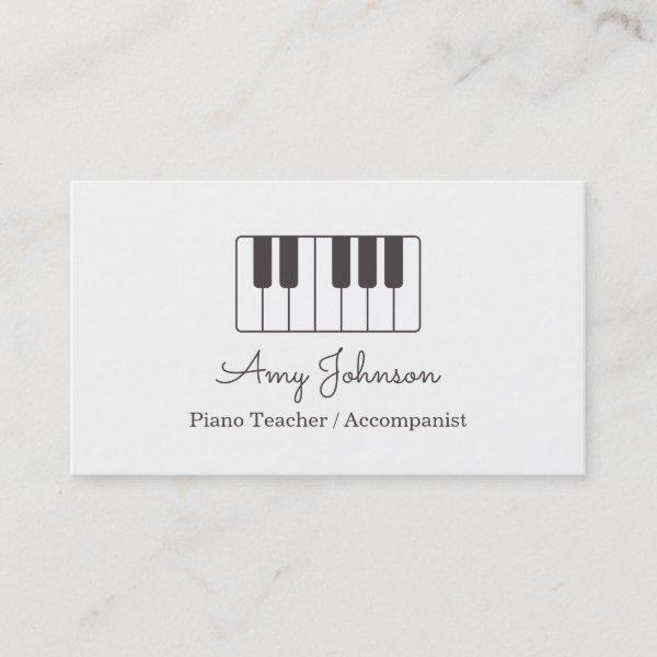 Modern Minimalist Music Piano Teacher