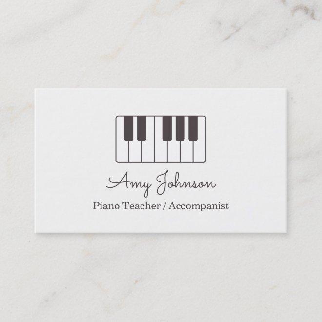 Modern Minimalist Music Piano Teacher