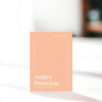 Modern minimalist peach font earring