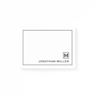 Modern Minimalist Personalized Name Post-it Notes