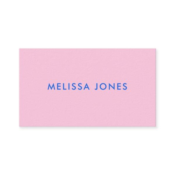Modern Minimalist Pink Blue Professional