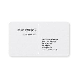 Modern Minimalist Plain Black White