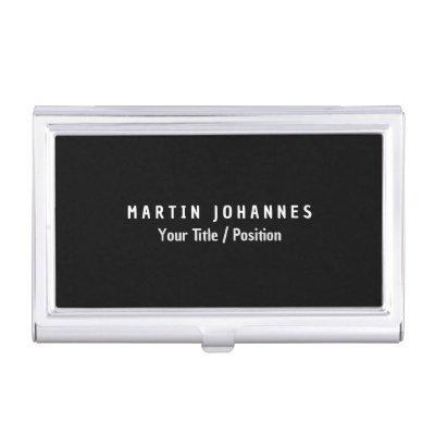 Modern Minimalist Plain Elegant Black & White  Case
