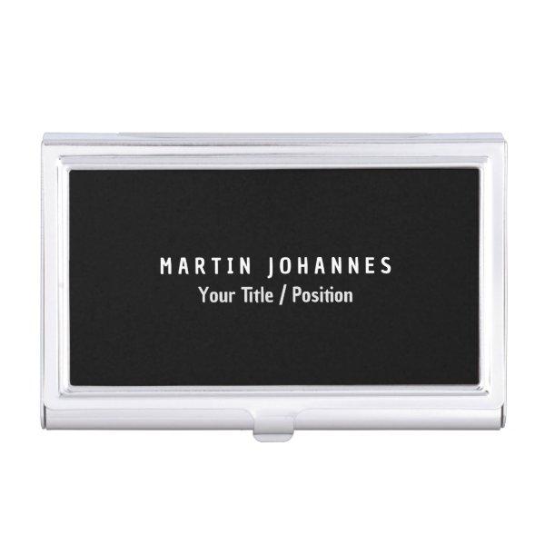 Modern Minimalist Plain Elegant Black & White  Case