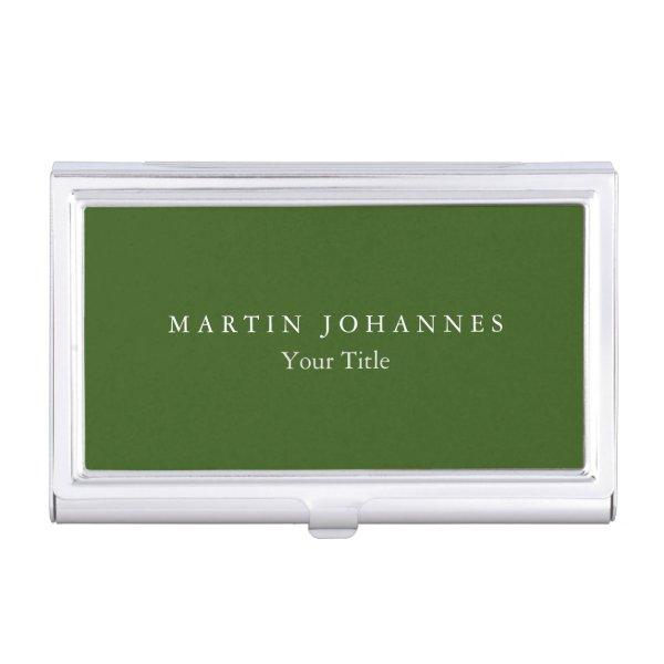 Modern Minimalist Plain Elegant Forest Green  Case