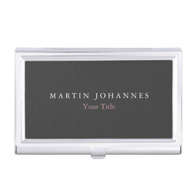 Modern Minimalist Plain Elegant Grey Case