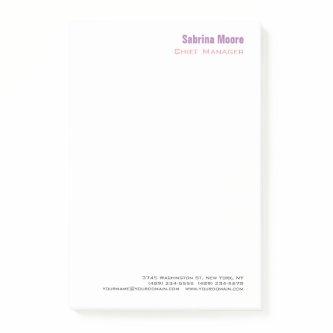 Modern Minimalist Plain Professional Post-it Notes