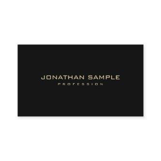 Modern Minimalist Professional Elegant Black Gold