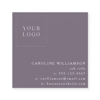 Modern Minimalist Professional Logo Dark Purple Square