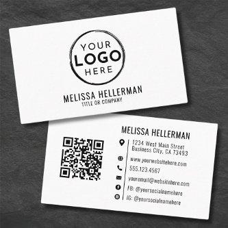 Modern Minimalist Professional Logo QR Code