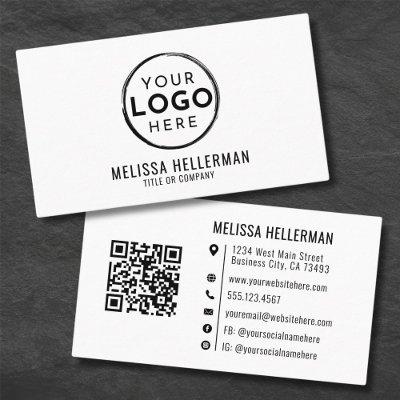 Modern Minimalist Professional Logo QR Code