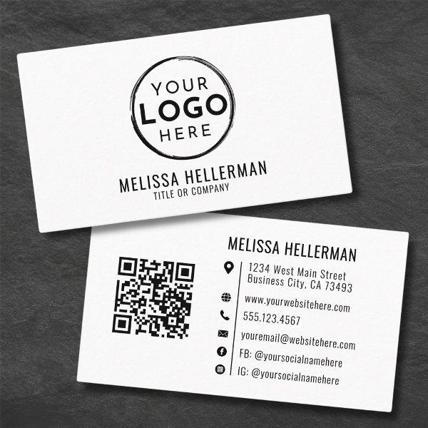 Modern Minimalist Professional Logo QR Code