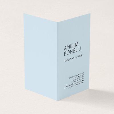 Modern Minimalist Professional Plain Blue