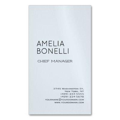 Modern Minimalist Professional Plain Blue  Magnet