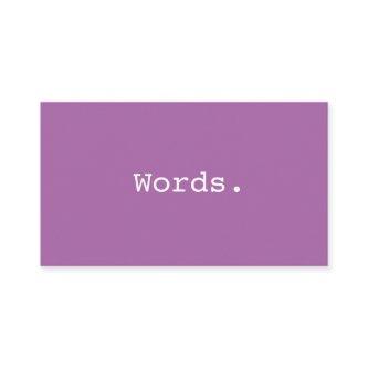 Modern minimalist purple writer publisher editor