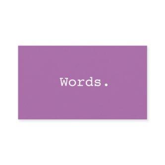 Modern minimalist purple writer publisher editor