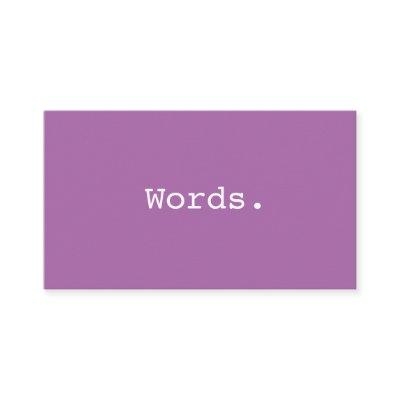 Modern minimalist purple writer publisher editor