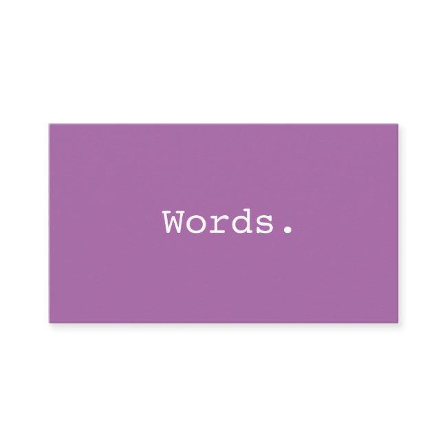 Modern minimalist purple writer publisher editor