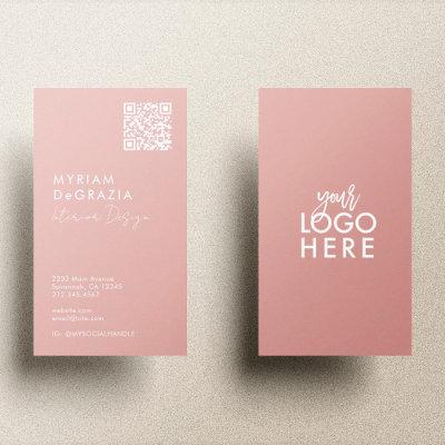 Modern Minimalist QR Code Script Business Logo