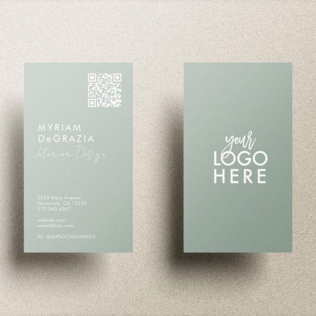 Modern Minimalist QR Code Script Business Logo