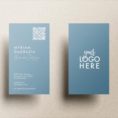 Modern Minimalist QR Code Script Business Logo