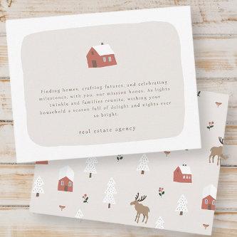 Modern Minimalist Real Estate Business Holiday Card