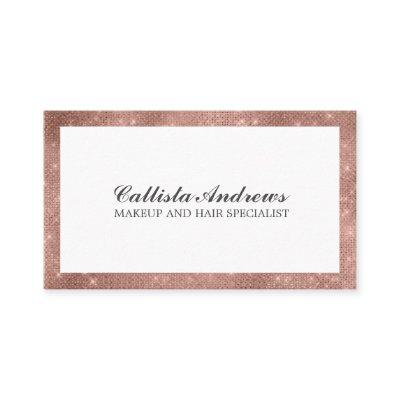 Modern Minimalist Rose Gold Glitter Simple Makeup