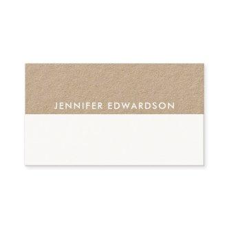 Modern minimalist rustic kraft and white