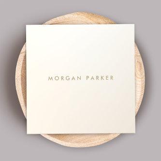 Modern Minimalist Satin Ivory White Square Square