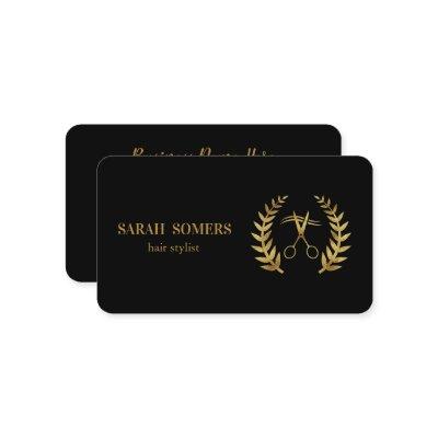 Modern Minimalist Scissors Branding Hair Stylist