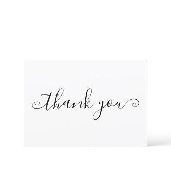 Modern Minimalist Script Business Thank You Card