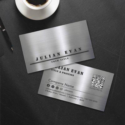 Modern Minimalist Shiny Brushed Metal