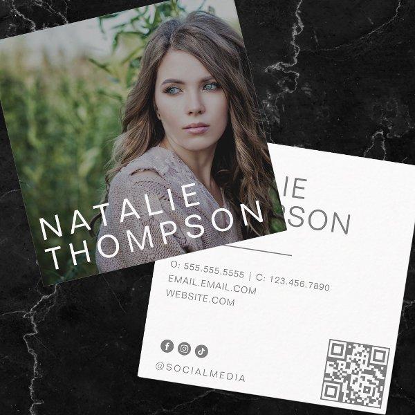 Modern Minimalist Simple Professional Photo Cool Square