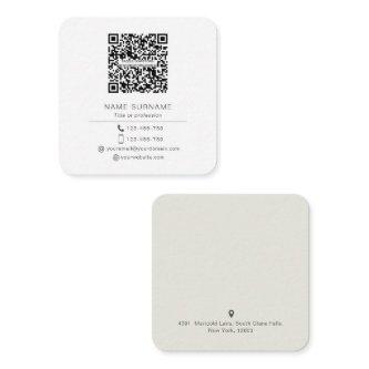 Modern Minimalist Simple QR code personal  Square  Square