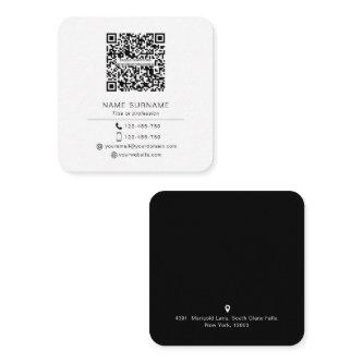 Modern Minimalist Simple QR code personal  Square  Square