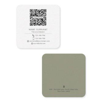 Modern Minimalist Simple QR code personal  Square  Square
