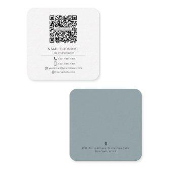 Modern Minimalist Simple QR code personal  Square  Square