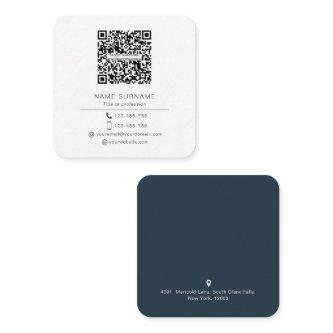 Modern Minimalist Simple QR code personal  Square Square