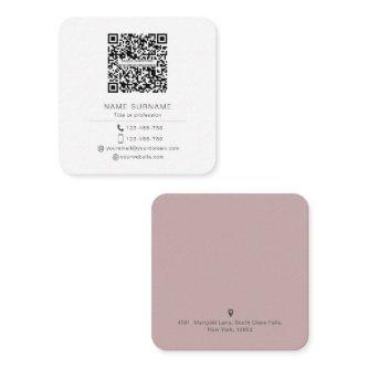 Modern Minimalist Simple QR code personal  Square  Square