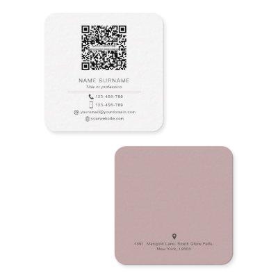 Modern Minimalist Simple QR code personal  Square  Square