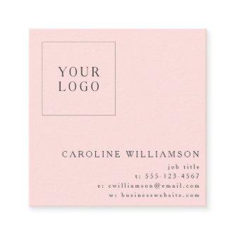 Modern Minimalist Square Professional Logo Pink Square