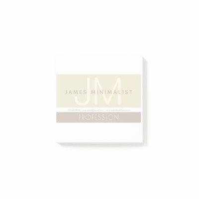 Modern Minimalist | Taupe Earth-tones Post-it Notes