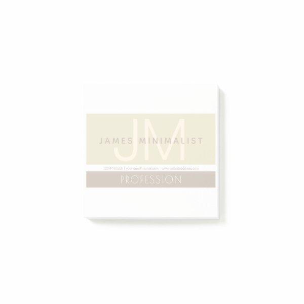 Modern Minimalist | Taupe Earth-tones Post-it Notes