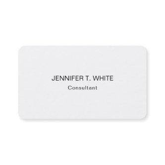 Modern Minimalist White Professional Elegant