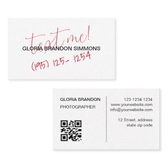 Modern & Minimalist with hand writing note.