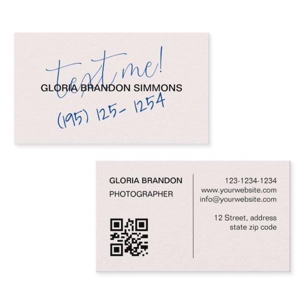 Modern & Minimalist with hand writing note.